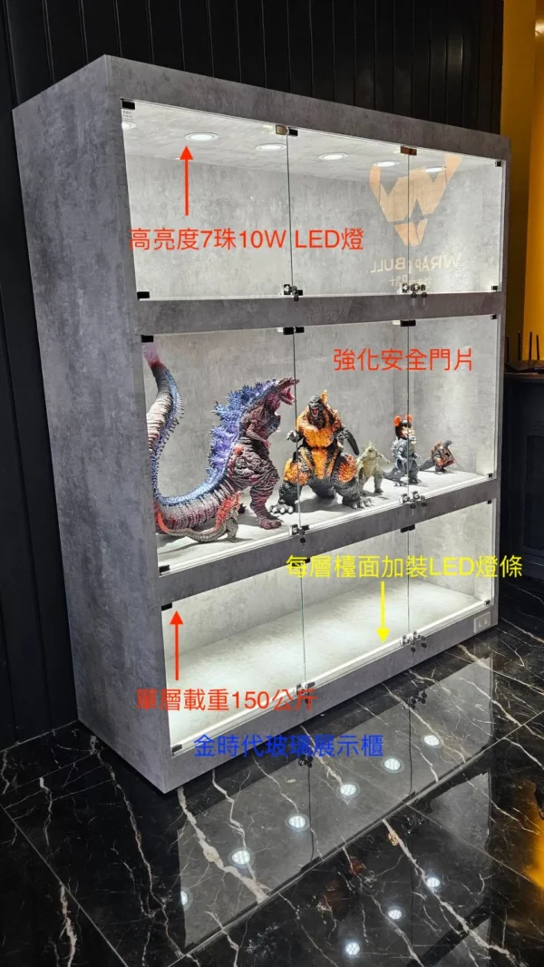 01-單層載重150公斤重量級GK模型櫃