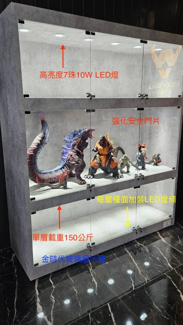 01-單層載重150公斤重量級GK模型櫃