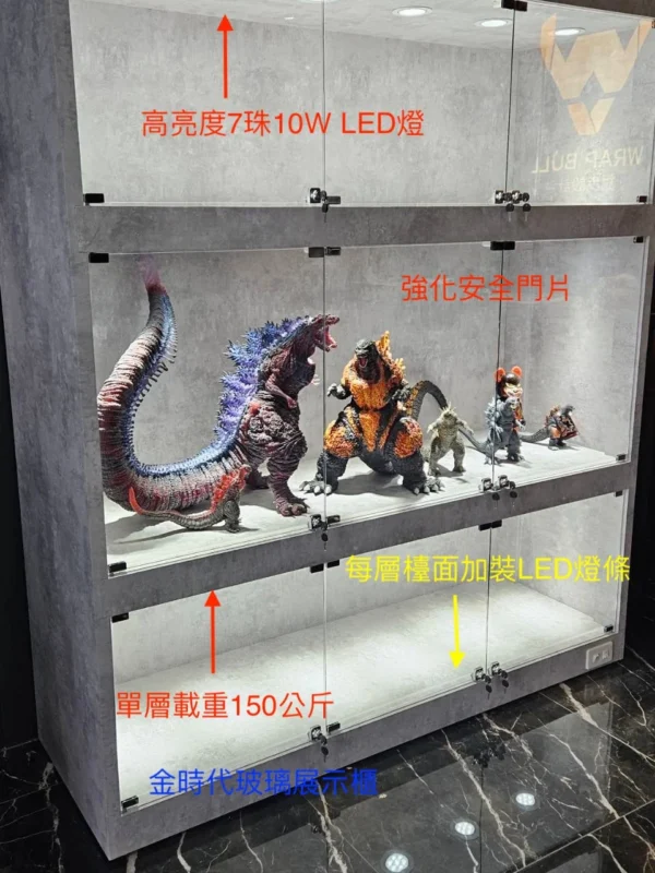 01-單層載重150公斤重量級GK模型櫃