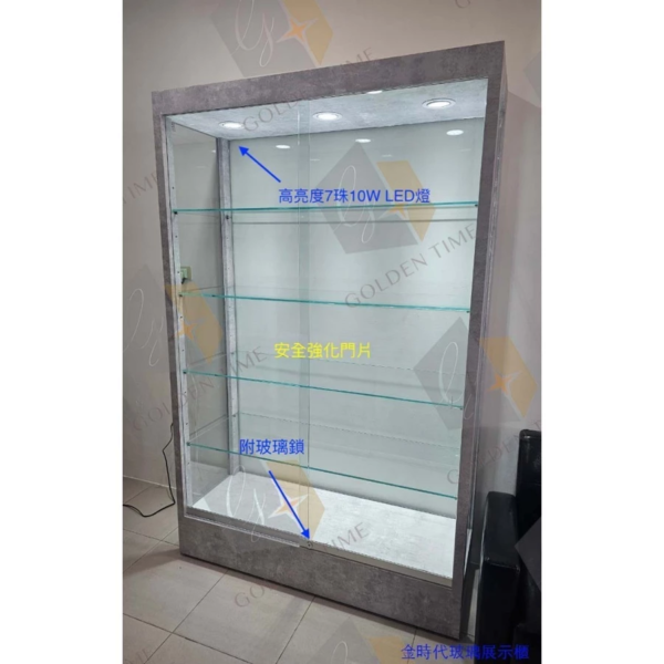 23-強化門片+高亮度4尺LED展示櫃